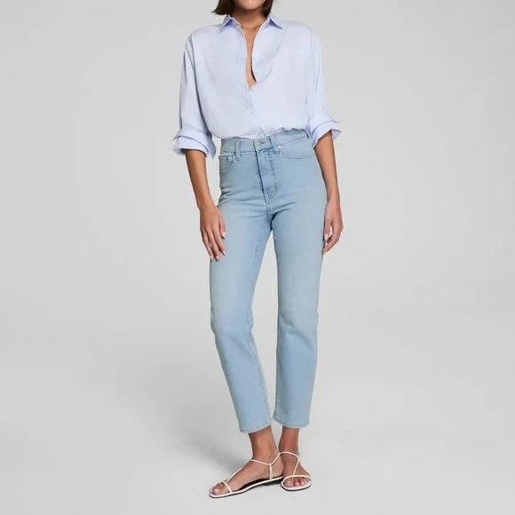 NWT SPANXsculpt ReDefine Slim Straight Jeans | Tidal Blue - Picture 1 of 7